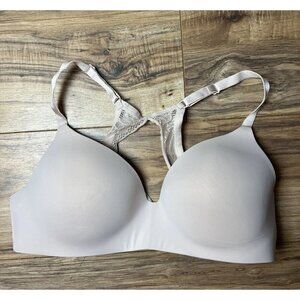 Victoria's Secret Lightly Lined No Wire Tan Lace Racerback Bra Size 38D Women’s